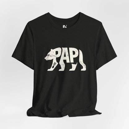 PAPI BEAR Jersey Tee - Bone Silhouette Design