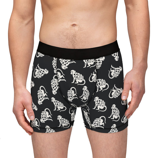 FERAL MONKEY Men's Boxer Briefs - Onyx
