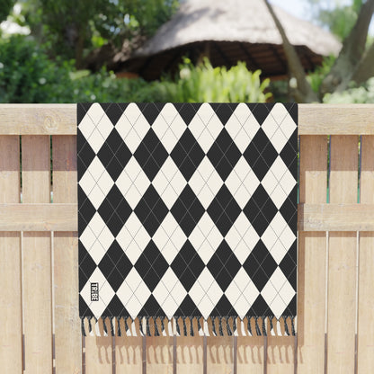 ARGYLE Sarong - Onyx & Bone