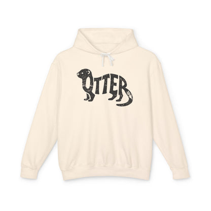 OTTER Lightweight Hoodie - Onyx Silhouette Design