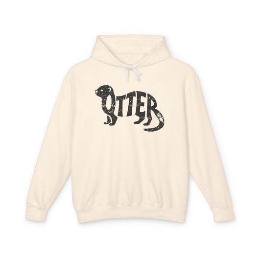 OTTER Lightweight Hoodie - Onyx Silhouette Design