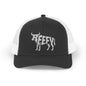 BEEFY BULL Snapback Trucker Cap - Bone Silhouette Design