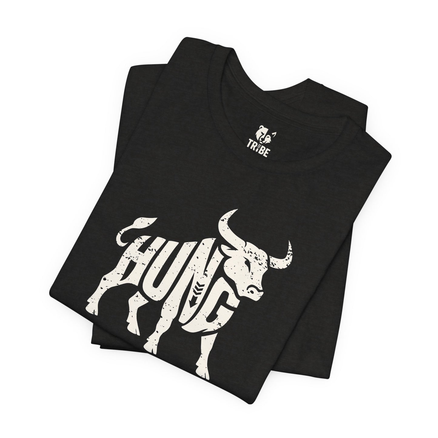 HUNG BULL Jersey Tee - Bone Silhouette Design