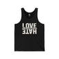 LOVE IS GREATER THAN HATE Jersey Tank - Bone Design