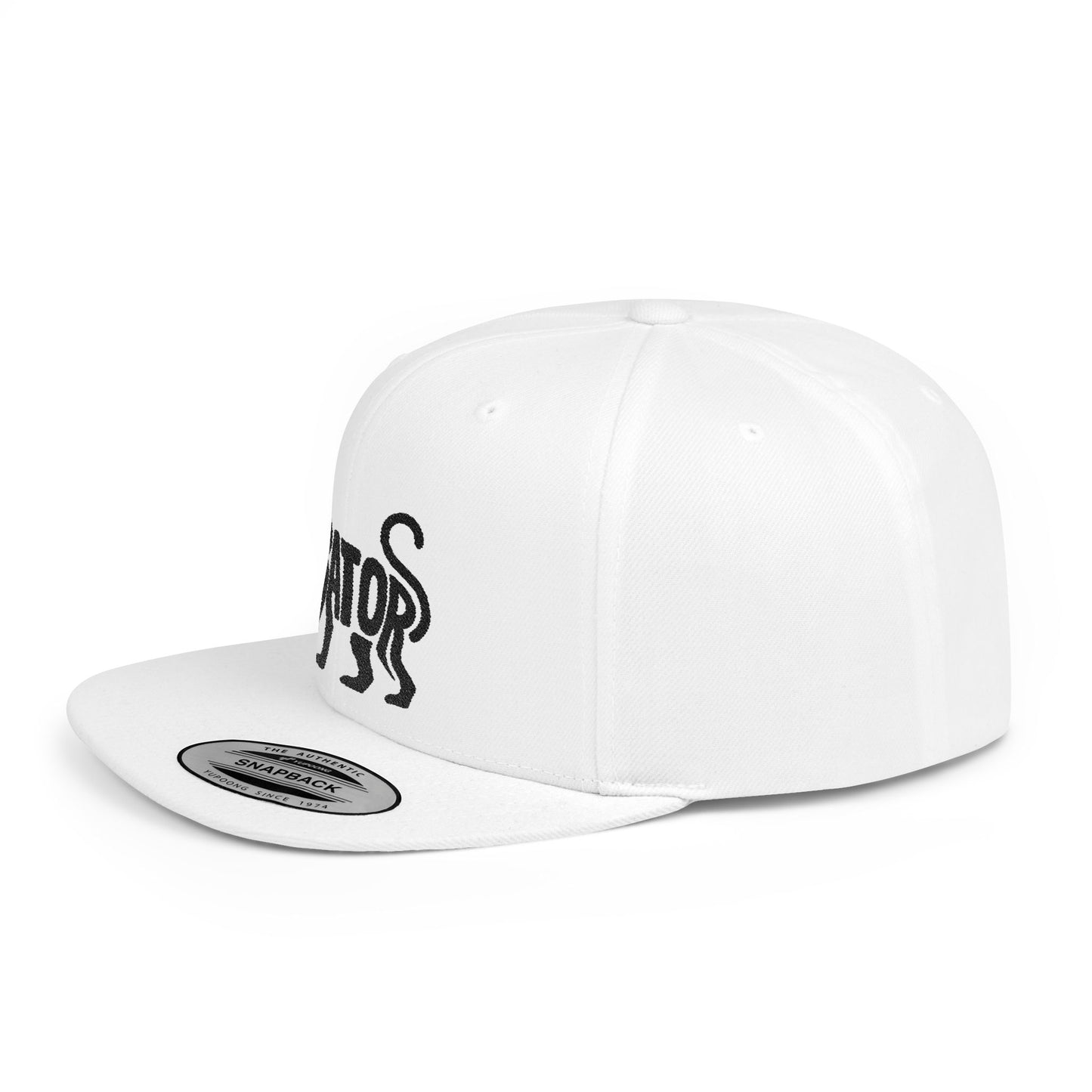 MONKEY BATOR Flat Bill Snapback — Onyx Silhouette Design