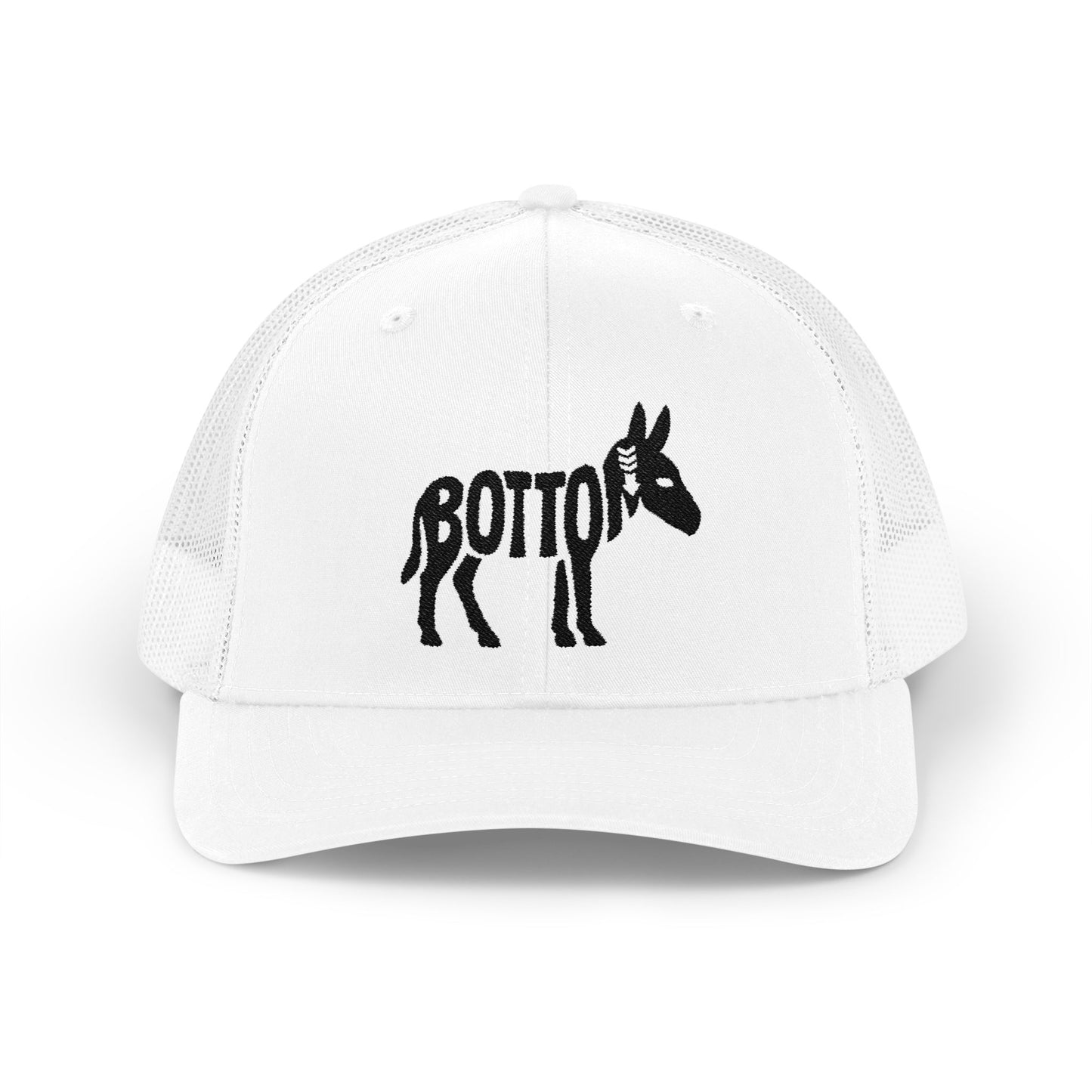 BOTTOM ASS Snapback Trucker Cap - Onyx Silhouette Design
