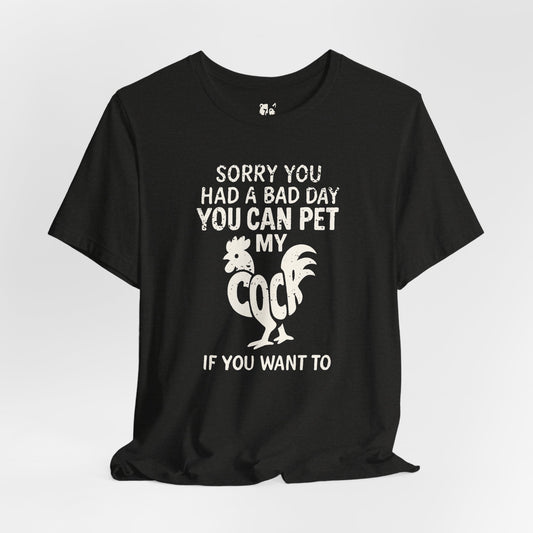 PET MY COCK Jersey Tee - Bone Design