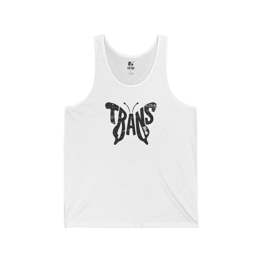 TRANS BUTTERFLY Jersey Tank - Onyx Silhouette Design
