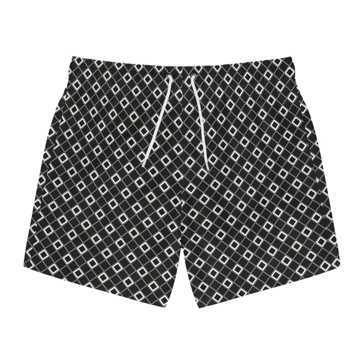 SHINE BRIGHT Imprinted 5-6" Inseam Swim Trunks - Onyx