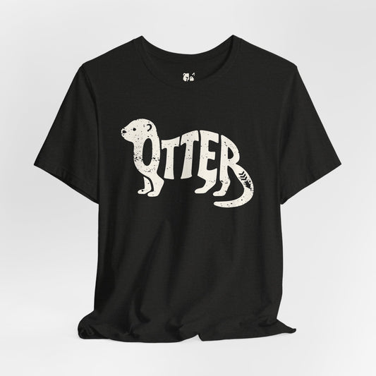 OTTER Jersey Tee - Bone Silhouette Design