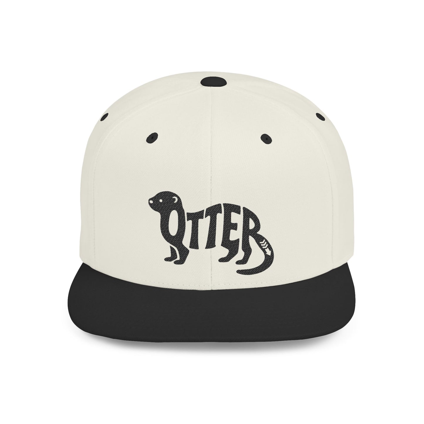 OTTER Flat Bill Snapback — Onyx Silhouette Design