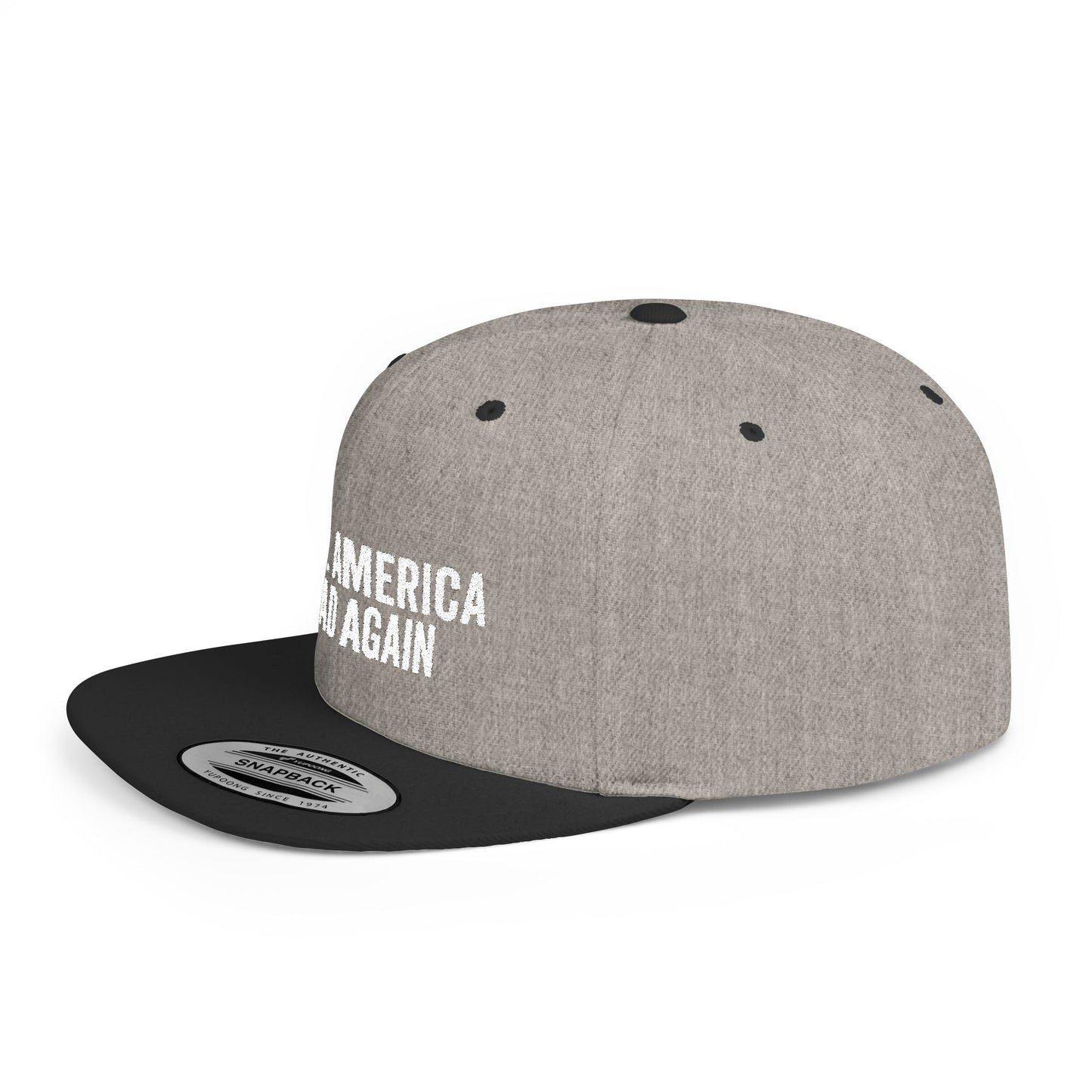 MARA Flat Bill Snapback — Bone Design