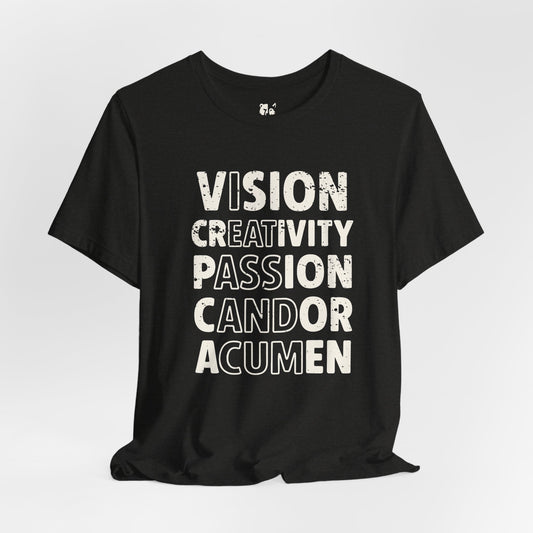 QUALITY MATERIAL Jersey Tee - Bone Design