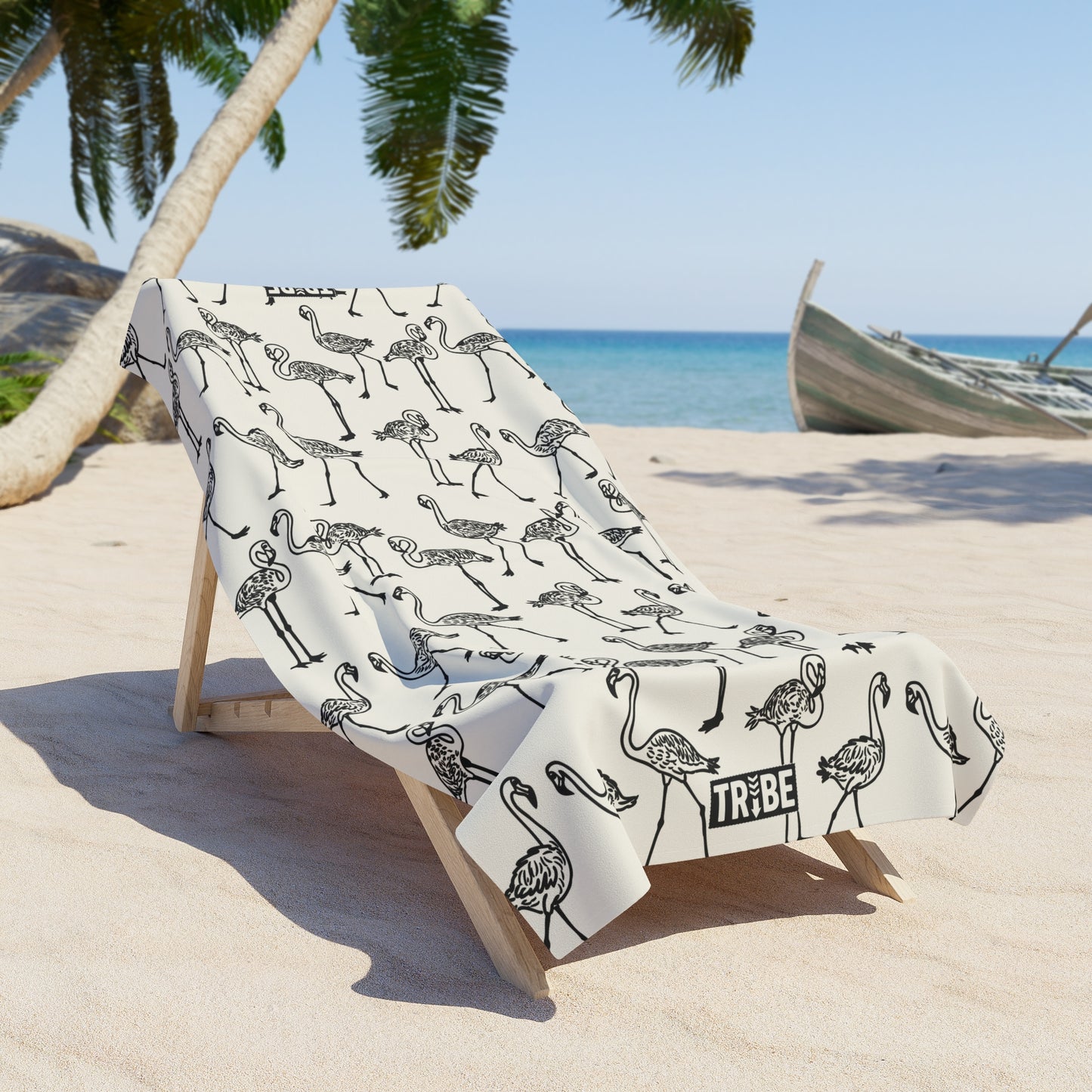 FLOCK TOGETHER Beach Towel - Bone