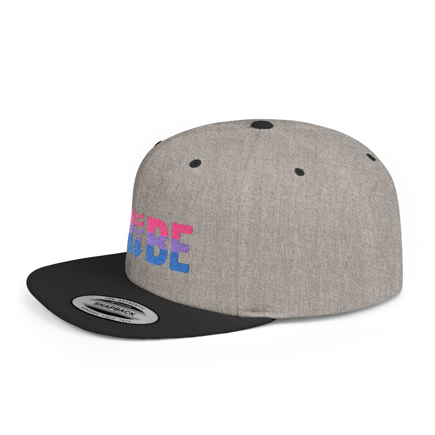 TRIBE Logo Flat Bill Snapback — Bisexual Pride Design