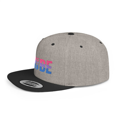 TRIBE Logo Flat Bill Snapback — Bisexual Pride Design