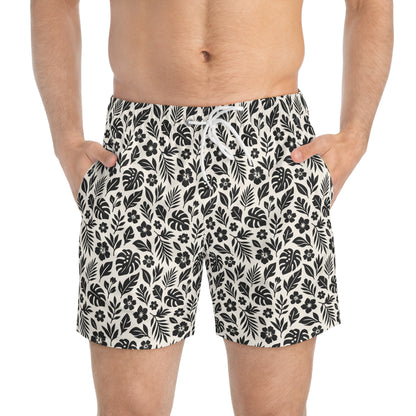 PARADISE Imprinted 5-6" Inseam Swim Trunks - Bone