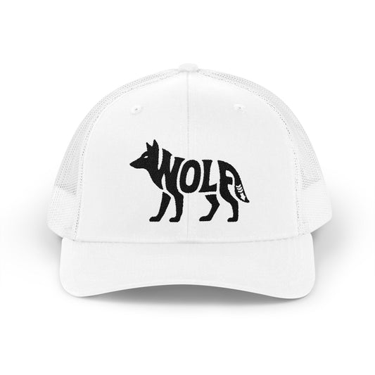 WOLF Snapback Trucker Cap - Onyx Silhouette Design