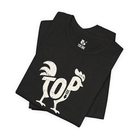 TOP COCK Jersey Tee - Bone Silhouette Design