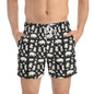 LITTLE PIGGY Imprinted 5-6" Inseam Swim Trunks - Onyx