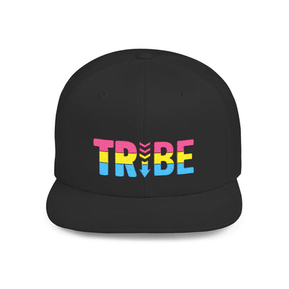 TRIBE Logo Flat Bill Snapback — Pansexual Pride Design