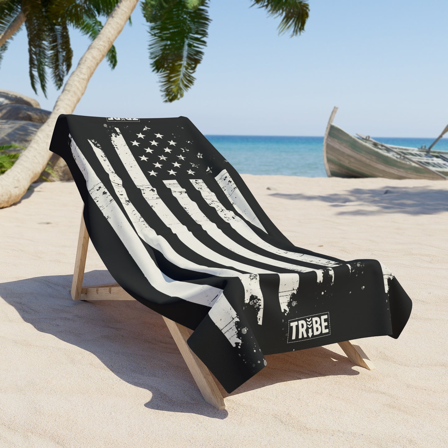 BARS-N-STARS Beach Towel - Onyx & Bone