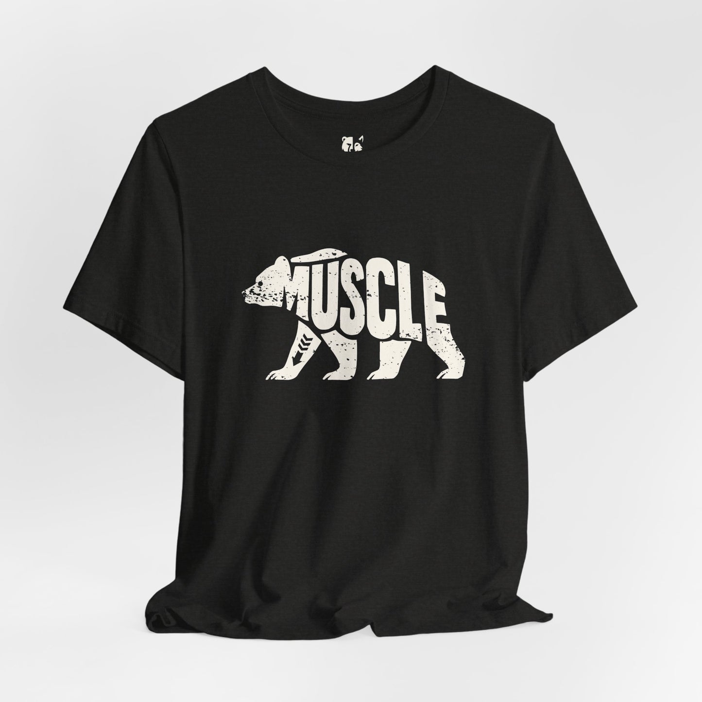 MUSCLE BEAR Jersey Tee - Bone Silhouette Design