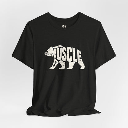 MUSCLE BEAR Jersey Tee - Bone Silhouette Design