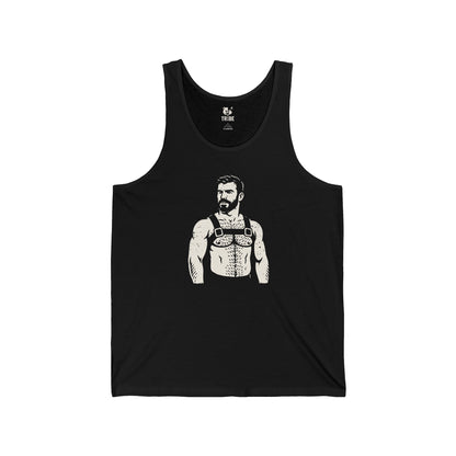 MIGUEL Jersey Tank - Bone Silhouette Design