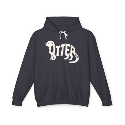 OTTER Lightweight Hoodie - Bone Silhouette Design