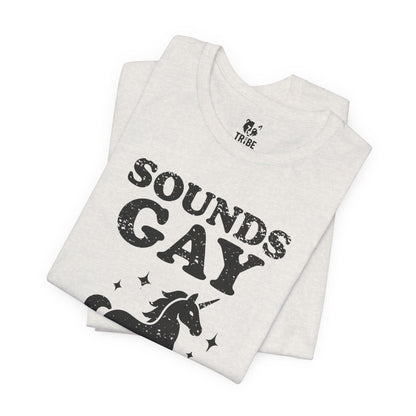 SOUNDS GAY Jersey Tee - Onyx Design