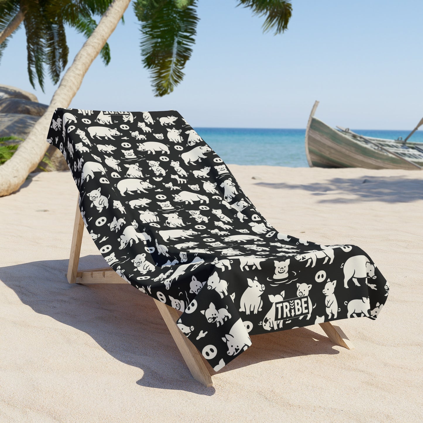 LITTLE PIGGY Beach Towel - Onyx