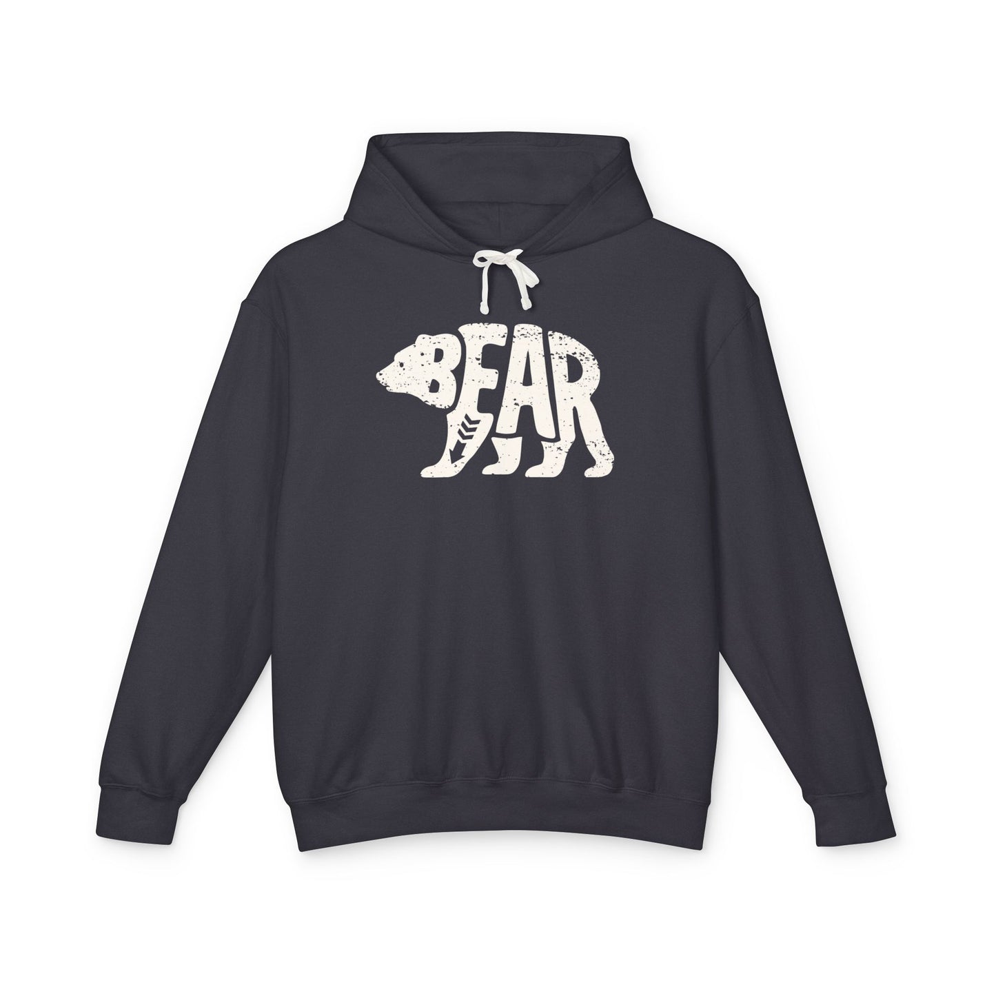 BEAR Lightweight Hoodie - Bone Silhouette Design