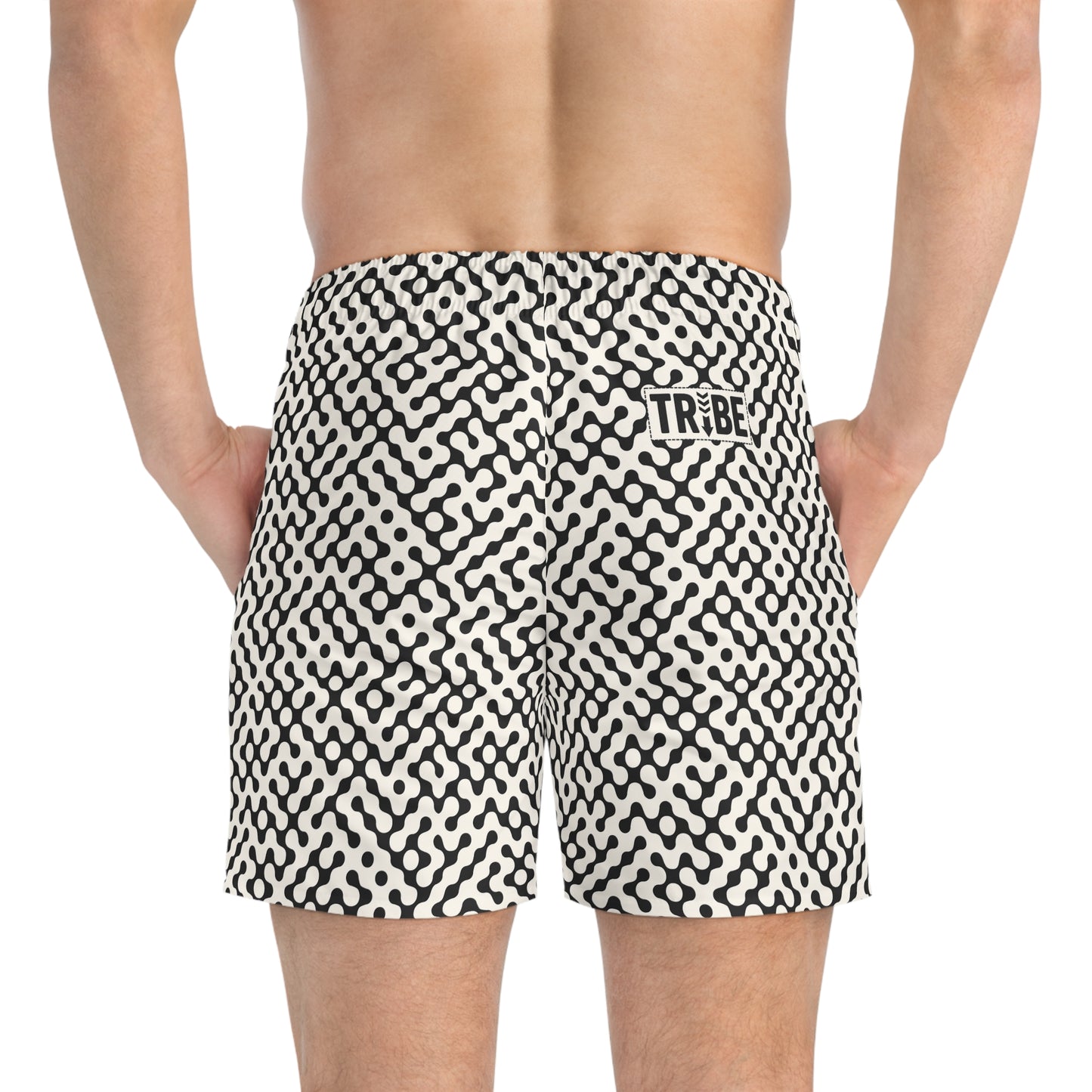 FLUX Imprinted 5-6" Inseam Swim Trunks - Bone