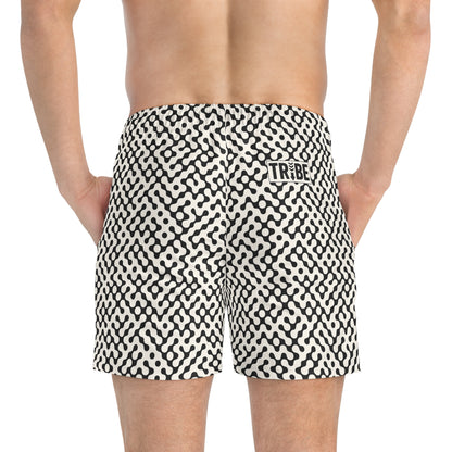 FLUX Imprinted 5-6" Inseam Swim Trunks - Bone
