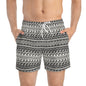 AEGEAN Imprinted 5-6" Inseam Swim Trunks - Onyx
