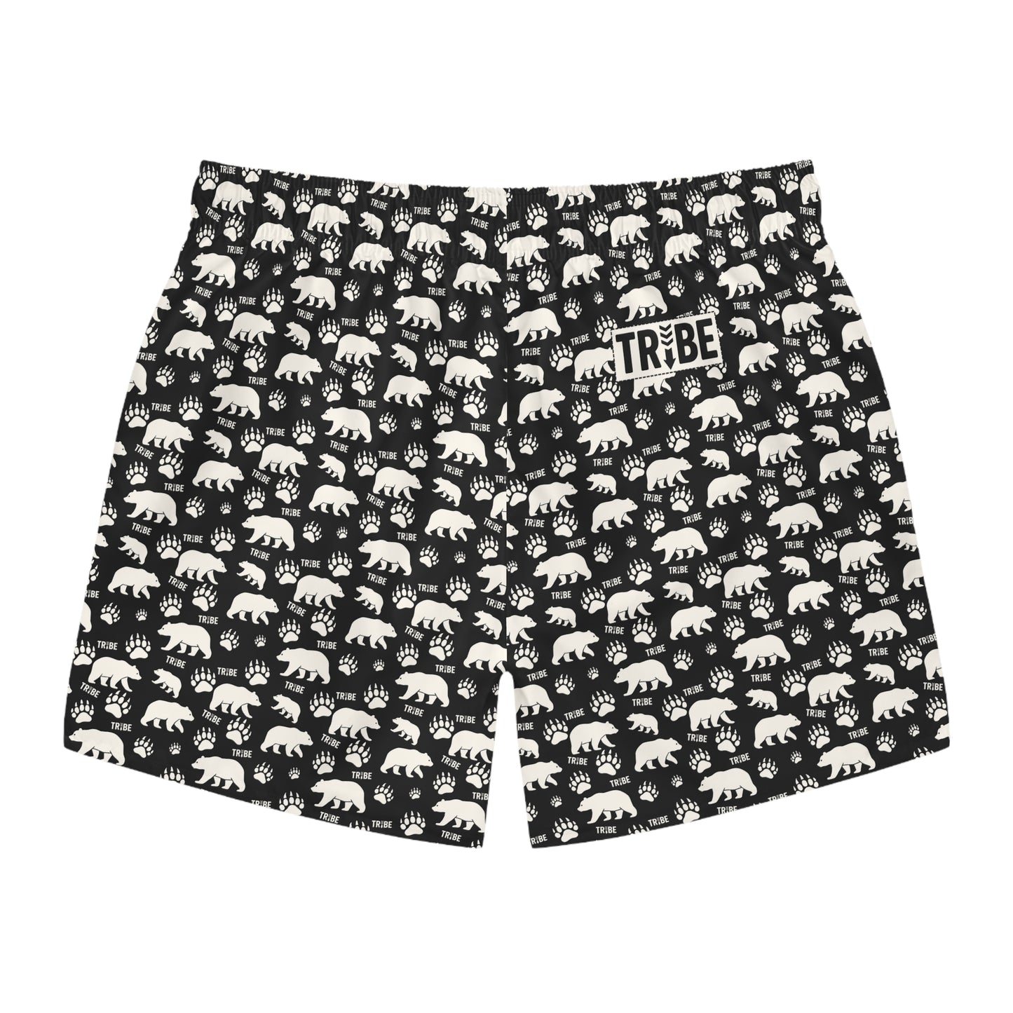 BEAR TRIBE Imprinted 5-6" Inseam Swim Trunks - Onyx