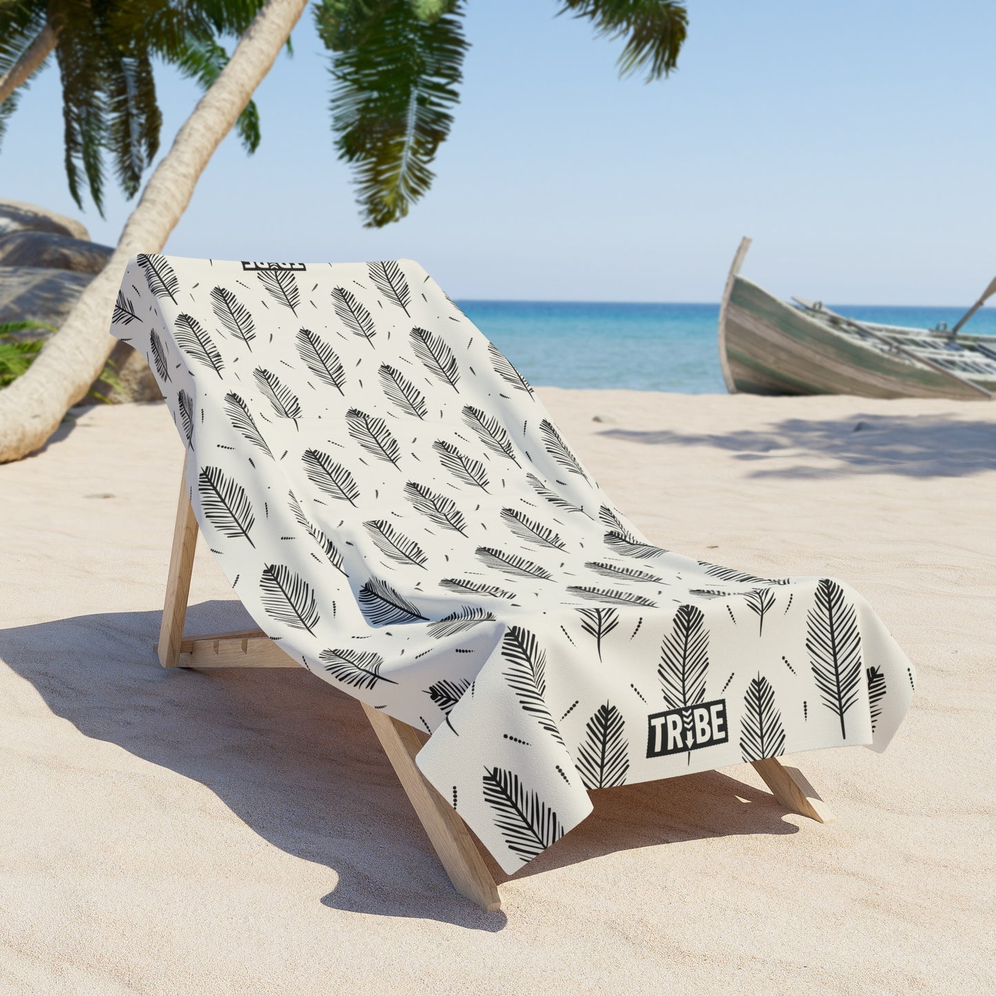 LIGHT AS A FEATHER Beach Towel - Bone
