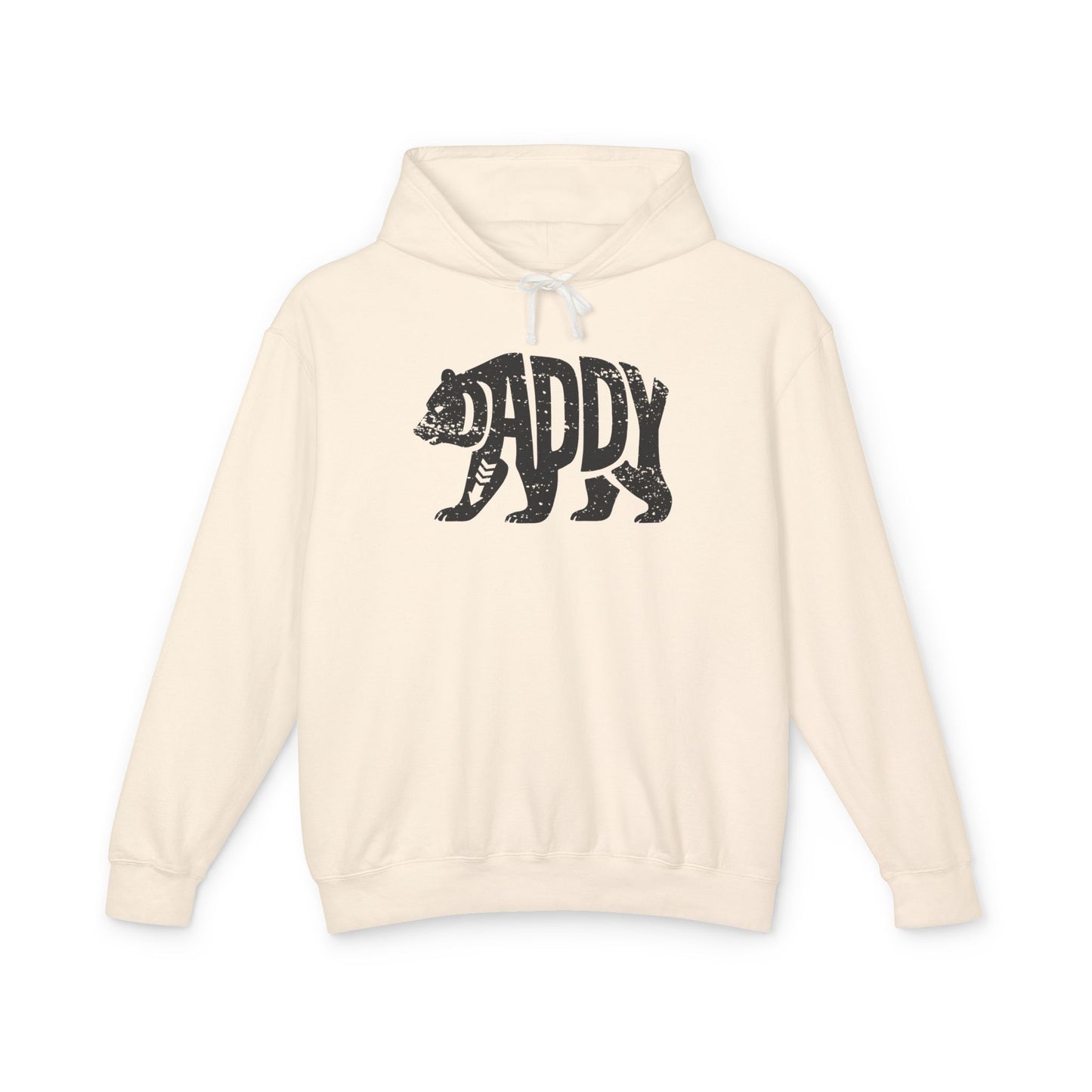 DADDY BEAR Lightweight Hoodie - Onyx Silhouette Design