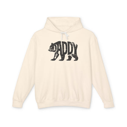 DADDY BEAR Lightweight Hoodie - Onyx Silhouette Design