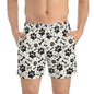PAWFECT PUP Imprinted 5-6" Inseam Swim Trunks - Bone