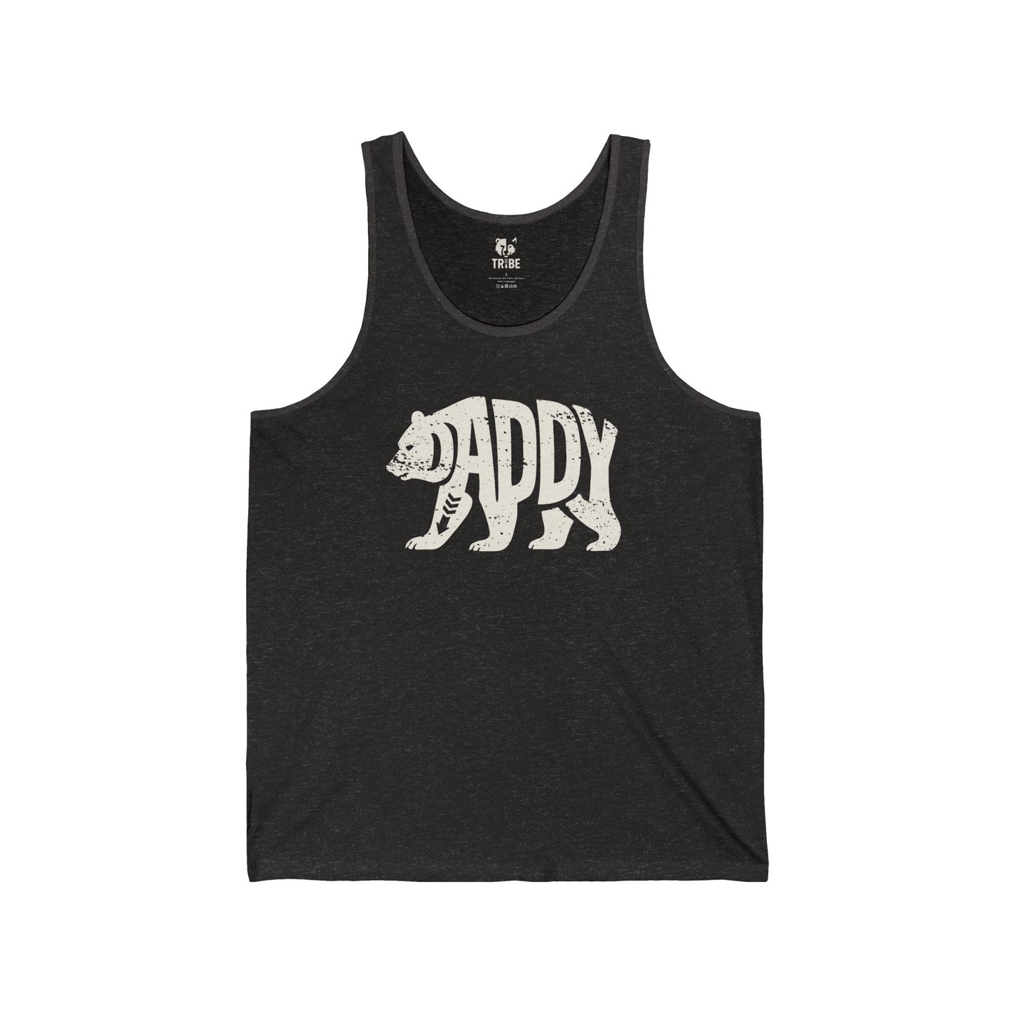 DADDY BEAR Jersey Tank - Bone Silhouette Design