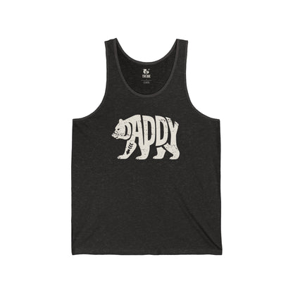 DADDY BEAR Jersey Tank - Bone Silhouette Design