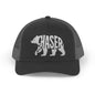 BEAR CHASER Snapback Trucker Cap - Bone Silhouette Design
