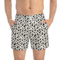 AUBERGINE Imprinted 5-6" Inseam Swim Trunks - Bone