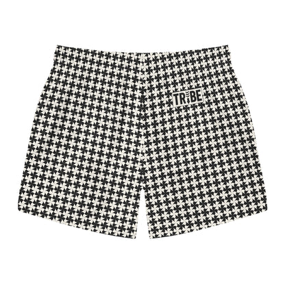 MOULIN Imprinted 5-6" Inseam Swim Trunks - Onyx & Bone