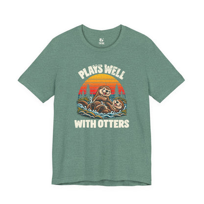 Plays Well with Otters Jersey Tee