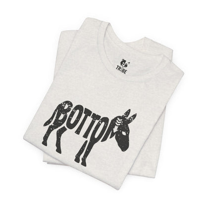 BOTTOM ASS Jersey Tee - Onyx Silhouette Design