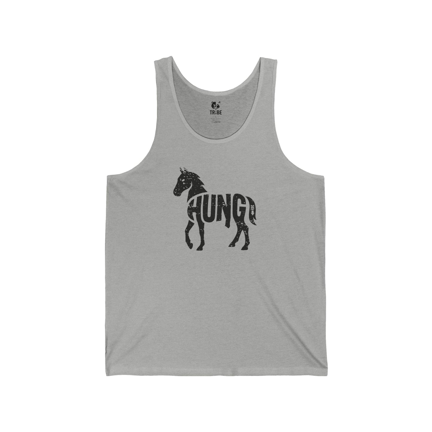 HUNG HORSE Jersey Tank - Onyx Silhouette Design