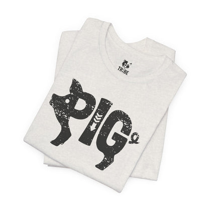 PIG Jersey Tee - Onyx Silhouette Design